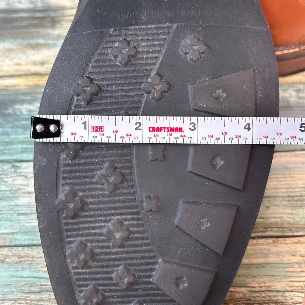 Nunn Bush Chukka Boot Size 11M Brown Leather Brogue Lace Up Lightweight Dress - Picture 9 of 11